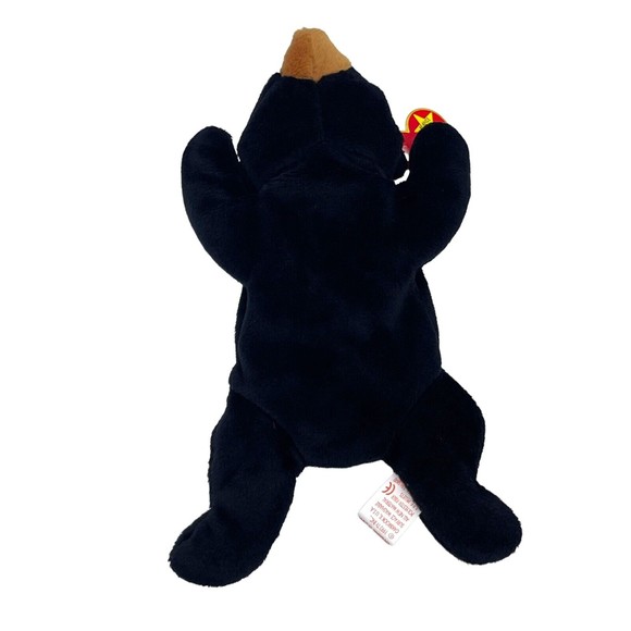 Ty Beanie Baby Babies BLACKIE The Black Bear Original Vintage Plush Stuffed Toy - Picture 6 of 11